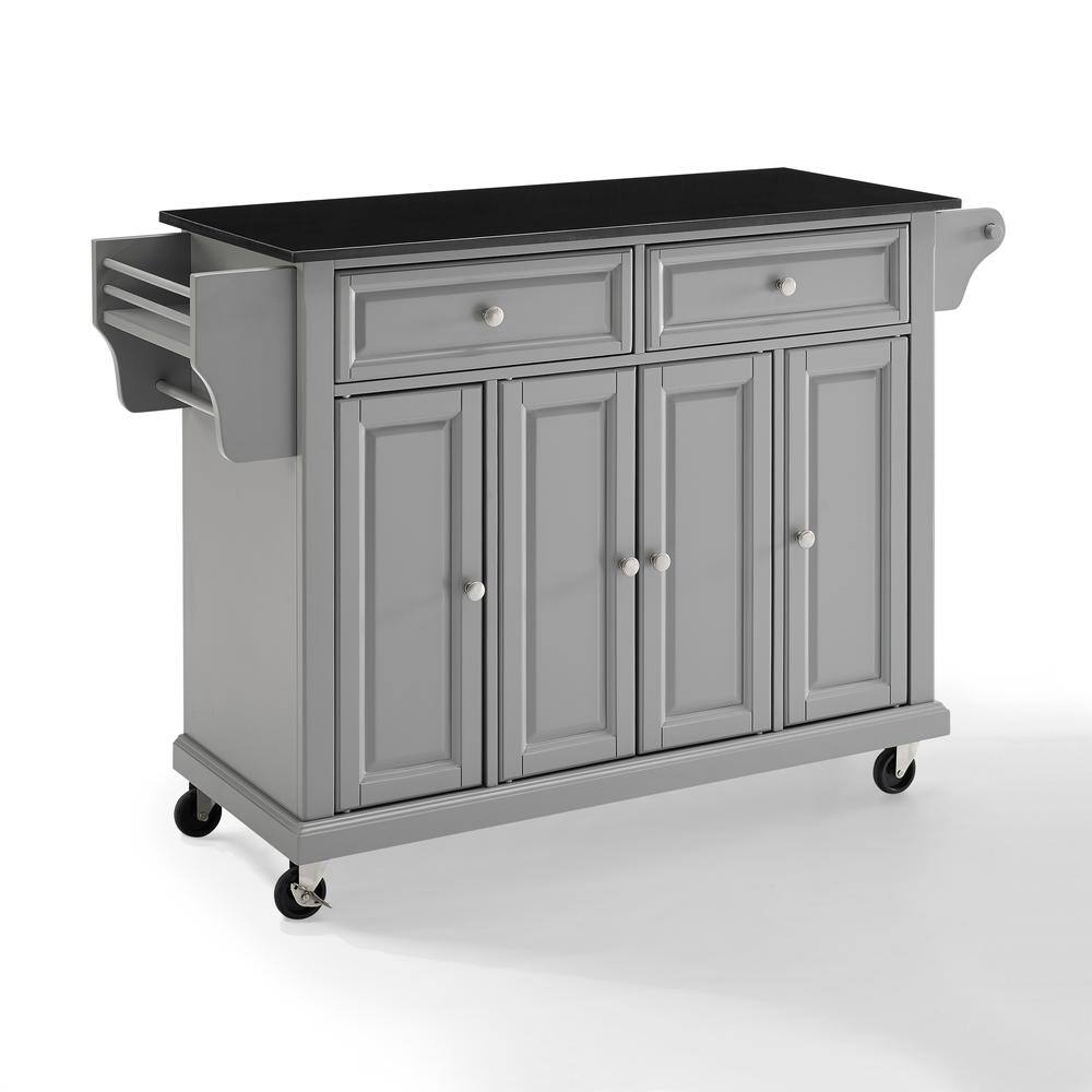 Alt View 9. Crosley Furniture - Full Size Granite Top Kitchen Cart - Gray.