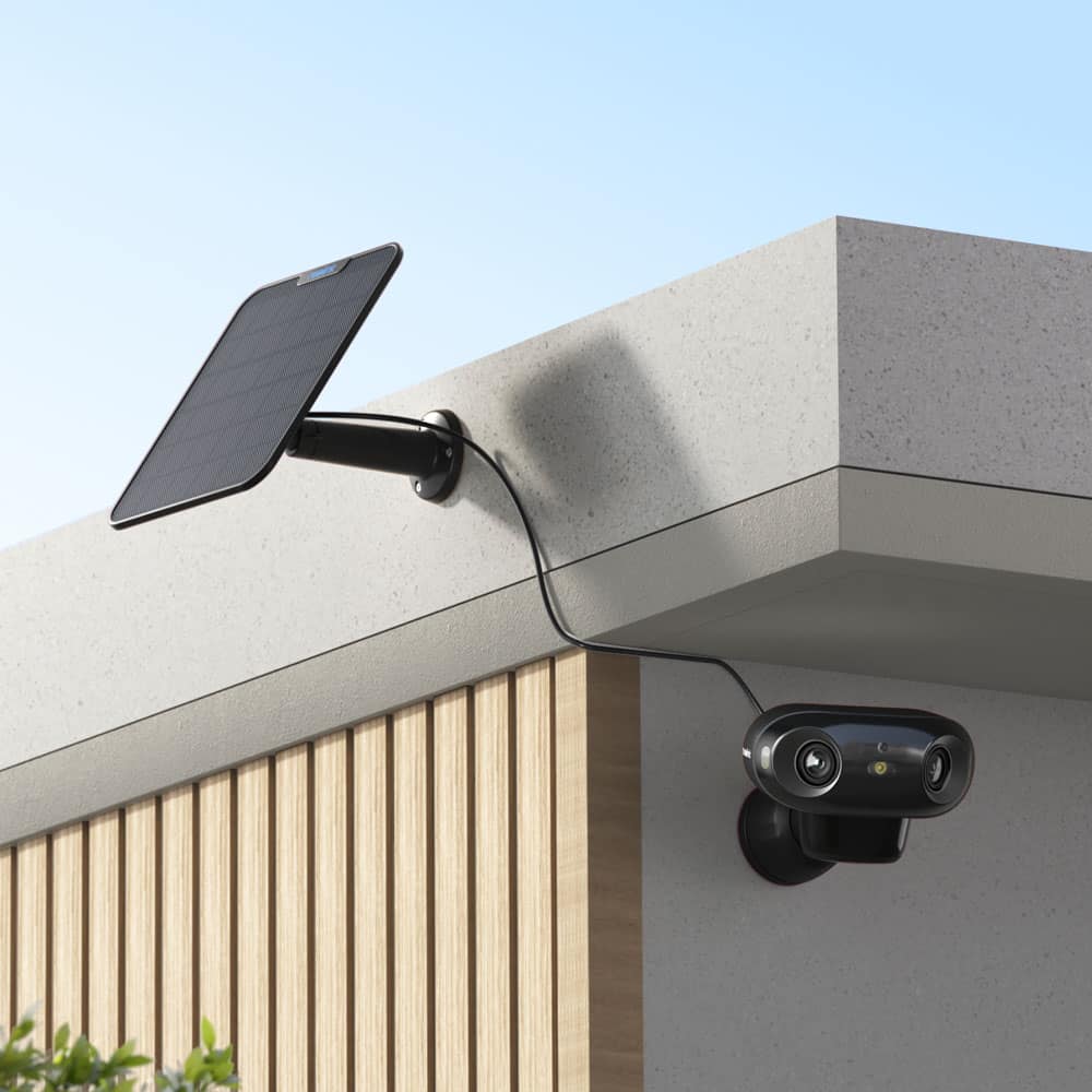 Angle. Reolink - Argus 4 advanced Series B740X 4K/8MP Dual Lens Battery Camera with 6W Solar Panel & 64GB microSD Card - Black.