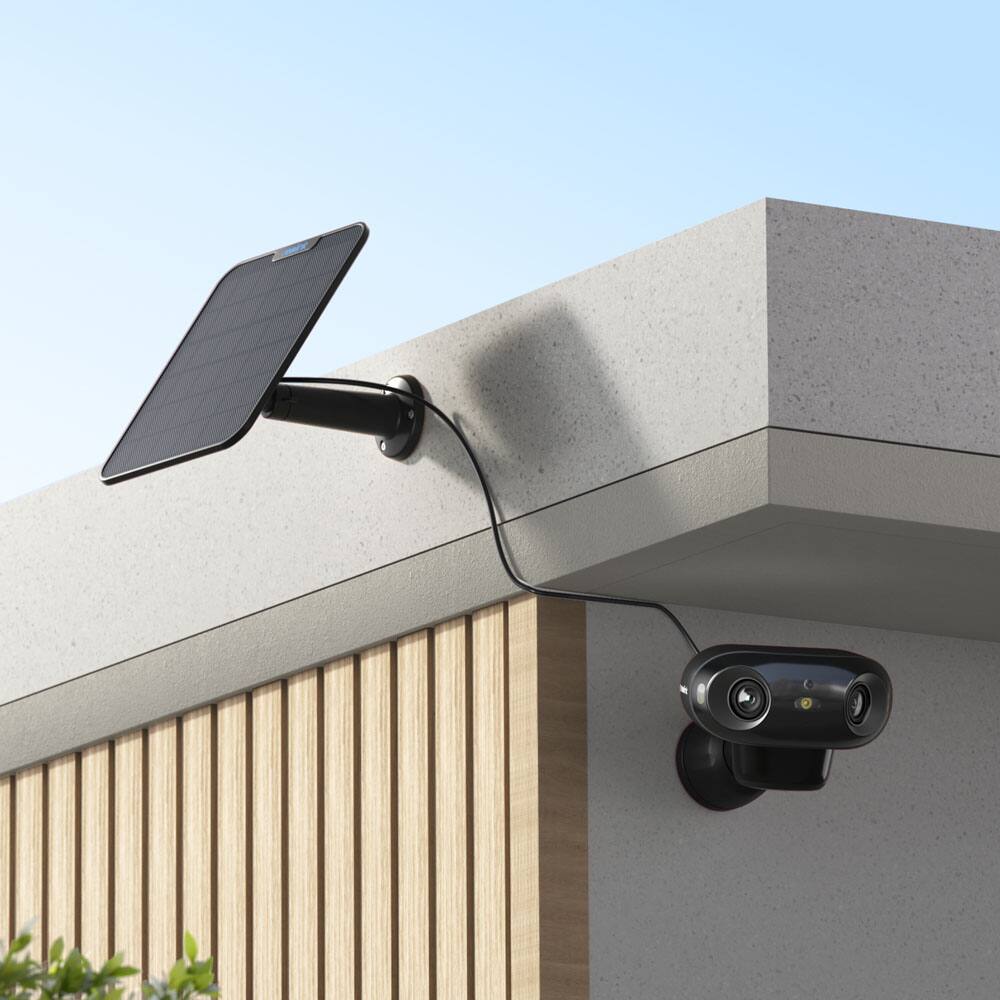 Angle. Reolink - Argus 4 advanced Series B740X 4K/8MP Dual Lens Battery Camera with 6W Solar Panel & 64GB microSD Card - Black.
