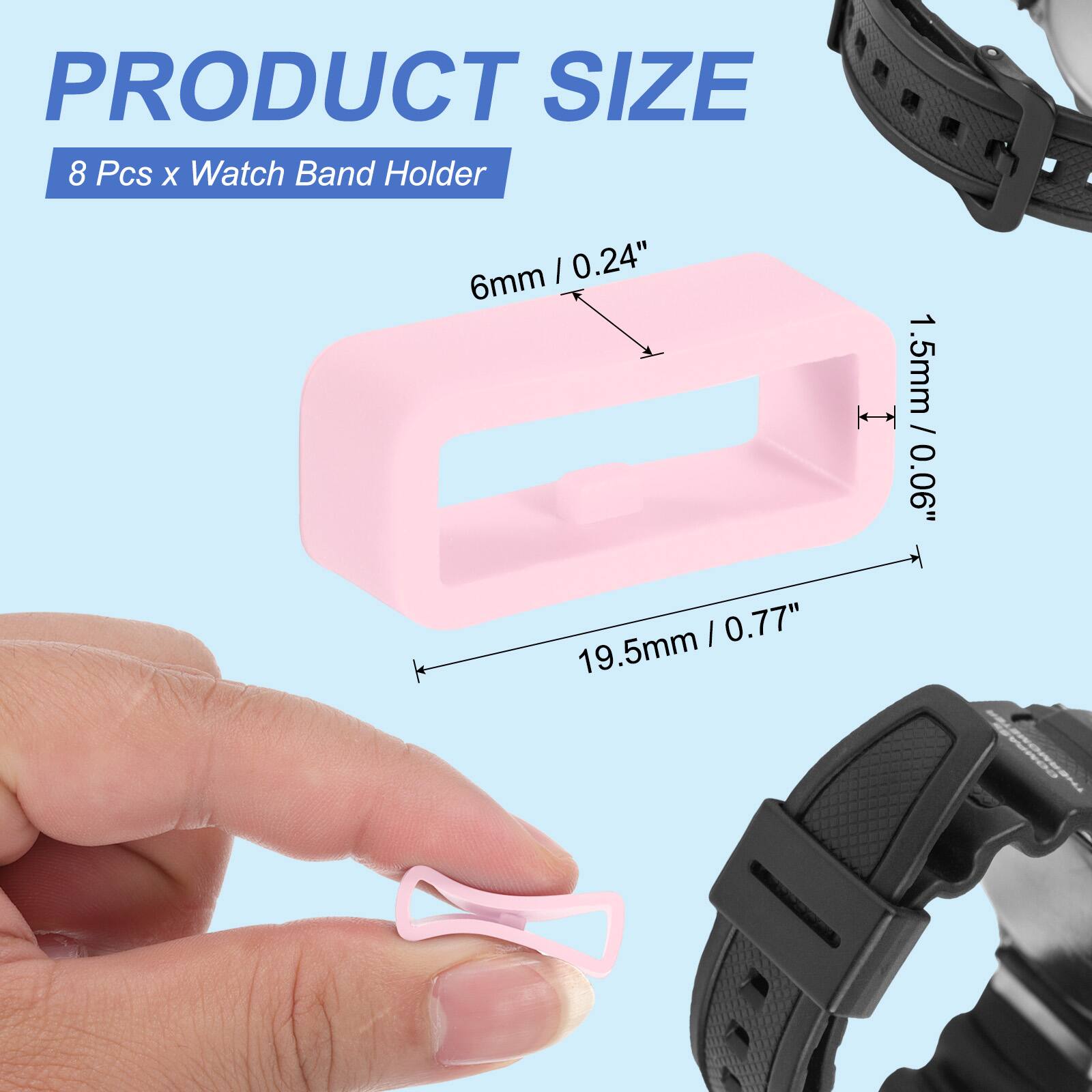 PRODUCT SIZE  
8 Pcs x Watch Band Holder  
6mm / 0.24"  
19.5mm / 0.77"  
1.5mm / 0.06"