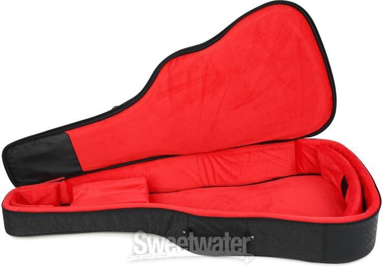 Angle. Gator - Transit Series Jumbo Acoustic Guitar Gig Bag with Rigid Internal Frame and Weather-Resistant Exterior - Black.