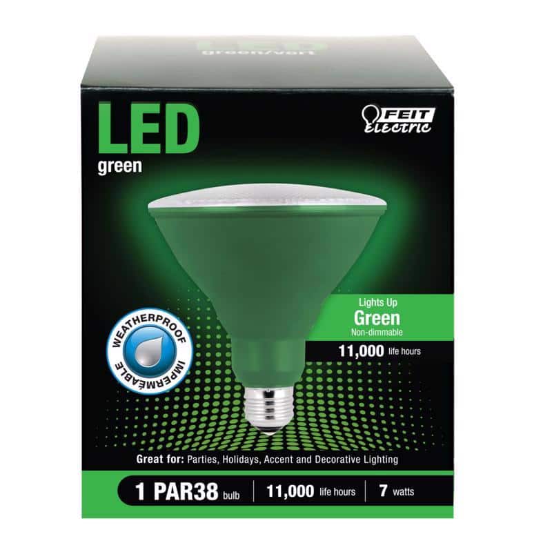 FEIT ELECTRIC - PAR38 E26 (Medium) LED Bulb Green 120 Watt Equivalence 1 pk