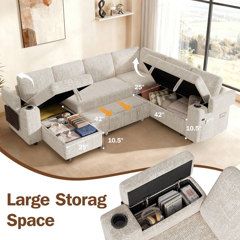 8 25" 42 42" 10.5" 25" 10.5" Large Storage Space