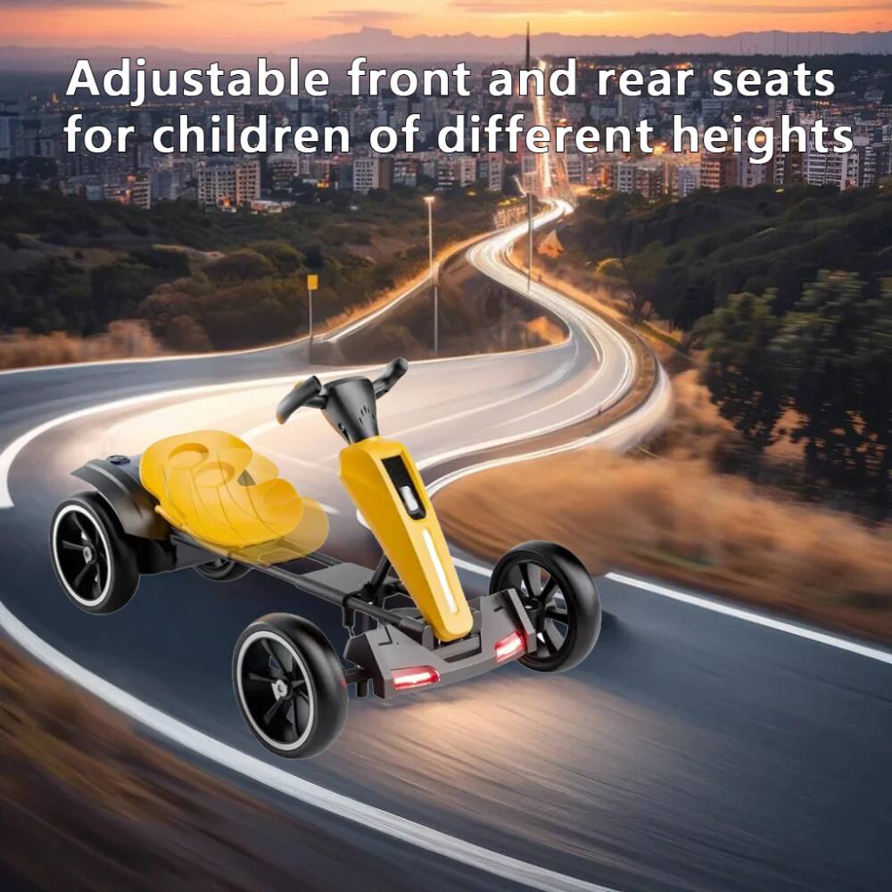 Adjustable front and rear seats for children of different heights