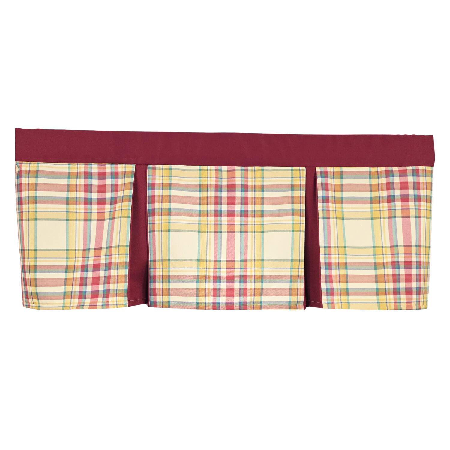 Alt View 2. RLF Home - RLF Home Syon Park Pleated Window Valance 100% Cotton Rod Pocket 50" x 17" Gold - Gold.