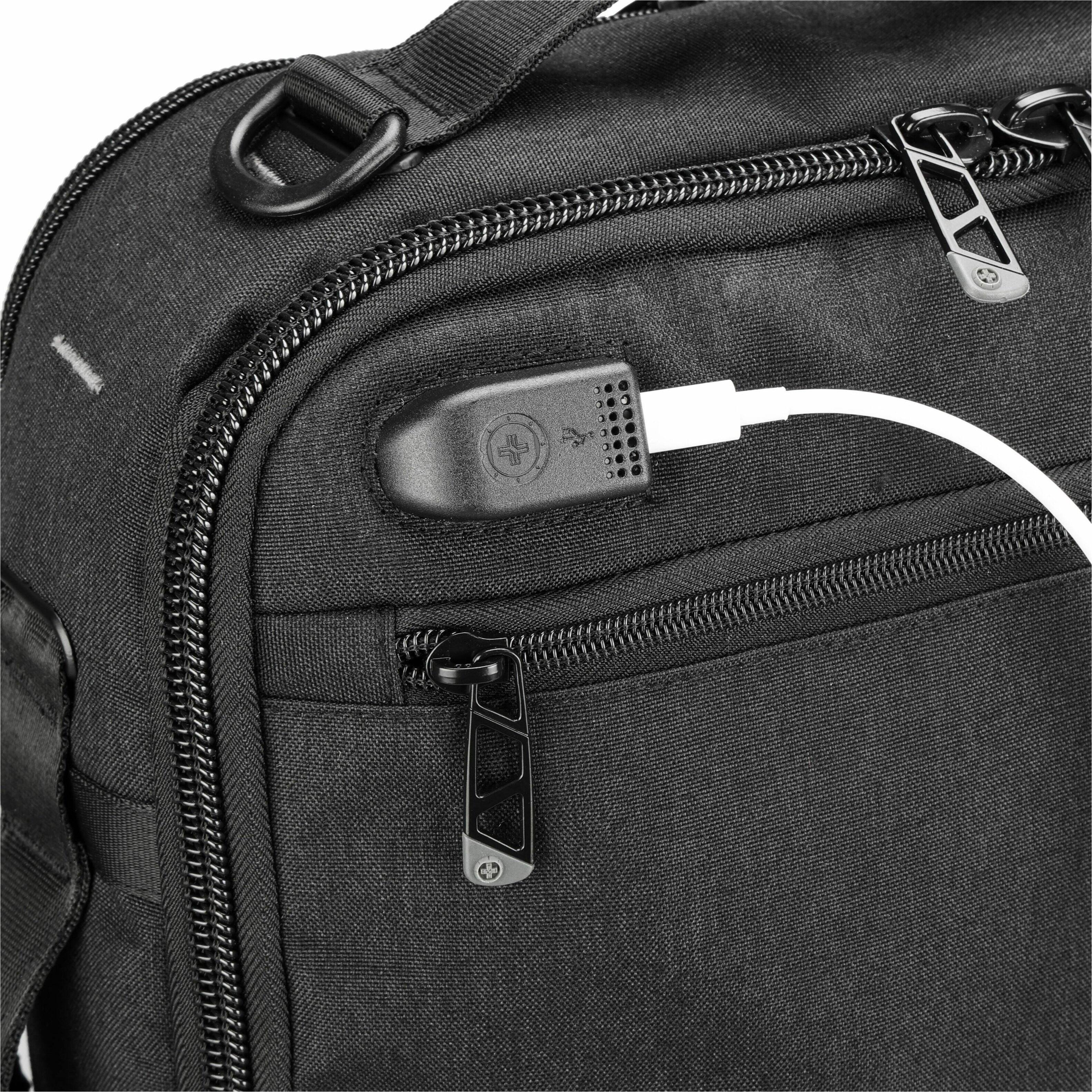 Alt View 24. Swissdigital Design - BERG Hybrid TSA-Friendly Briefcase With USB Charging Port  RFID Protection and Fits Up to 16″ Laptop - Black.