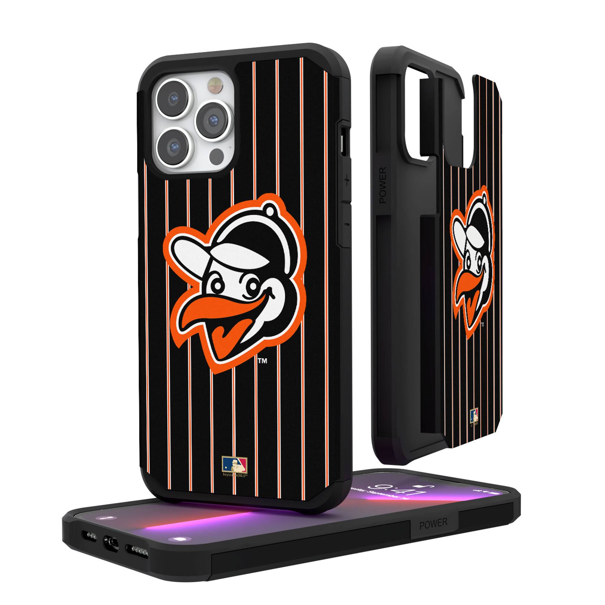 Keyscaper - MLB - Baltimore Orioles Mascot Logo iPhone Pinstripe Cooperstown Design Rugged Case - 15 Plus - Multicolor price history on PriceWatchPro