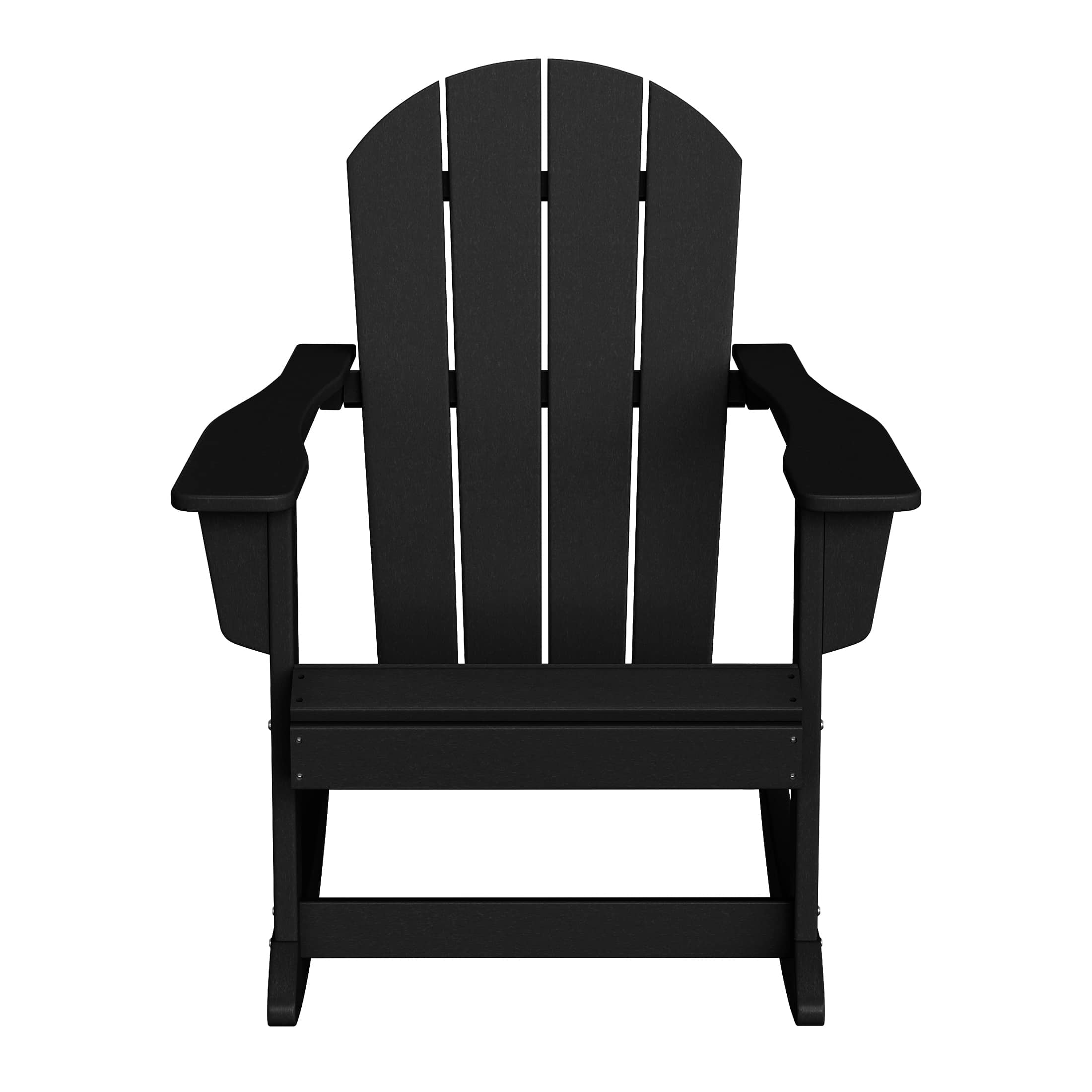 WestinTrends - Malibu Outdoor / Patio Poly Adirondack rocking chair - Black