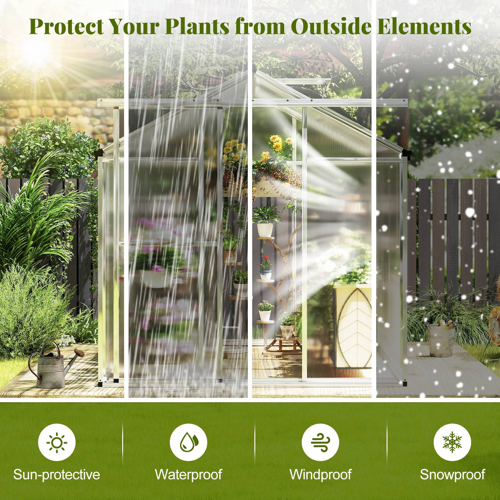 Protect Your Plants from Outside Elements

Sun-protective  
Waterproof  
Windproof  
Snowproof