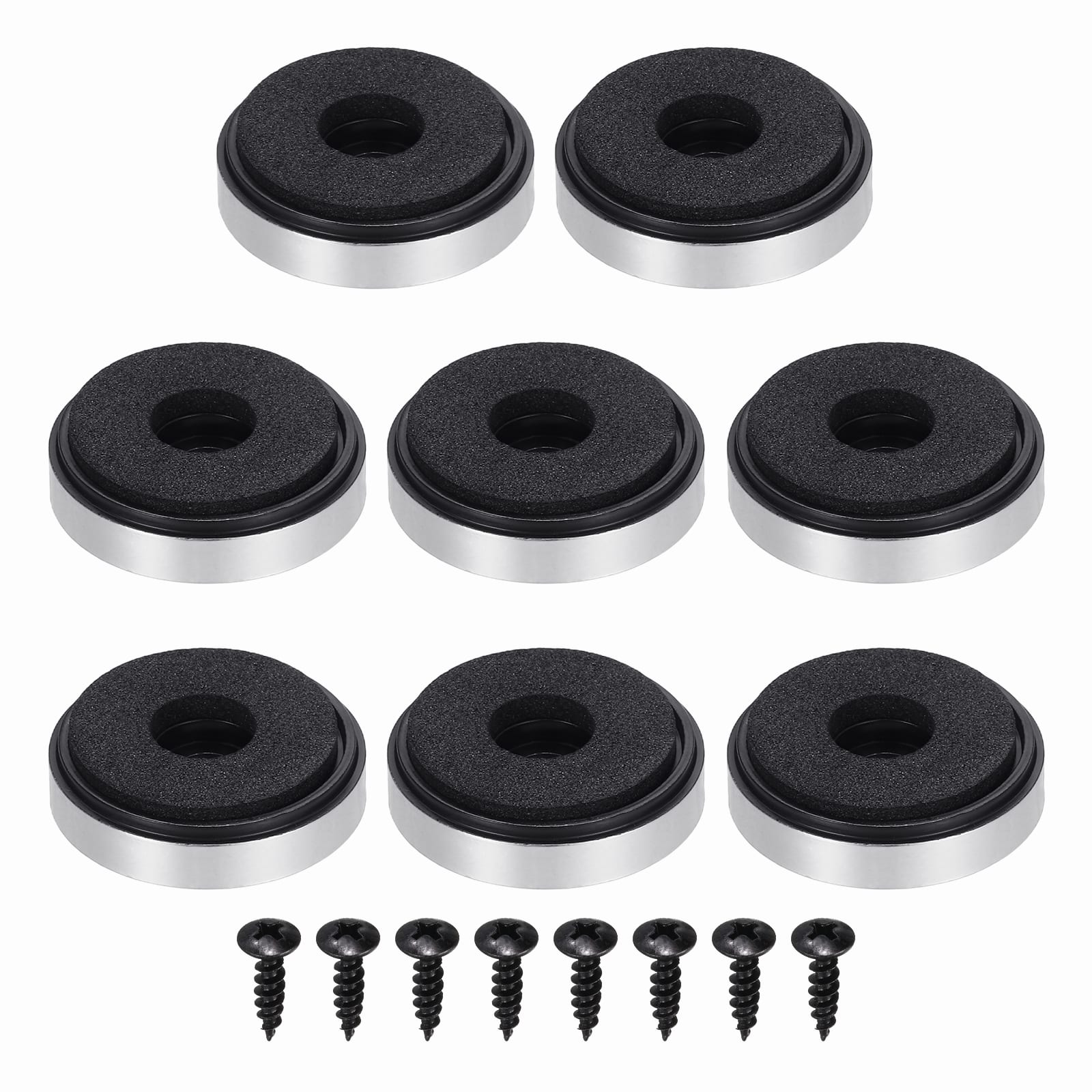 Unique Bargains - 8pcs Speaker Isolation Feet, 30x7mm Plastic Foam Shock Absorption Pad Anti Vibration for Amplifier HiFi - Silver price history on PriceWatchPro