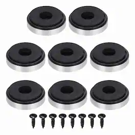 Unique Bargains - 8pcs Speaker Isolation Feet, 30x7mm Plastic Foam Shock Absorption Pad Anti Vibration for Amplifier HiFi - Silver