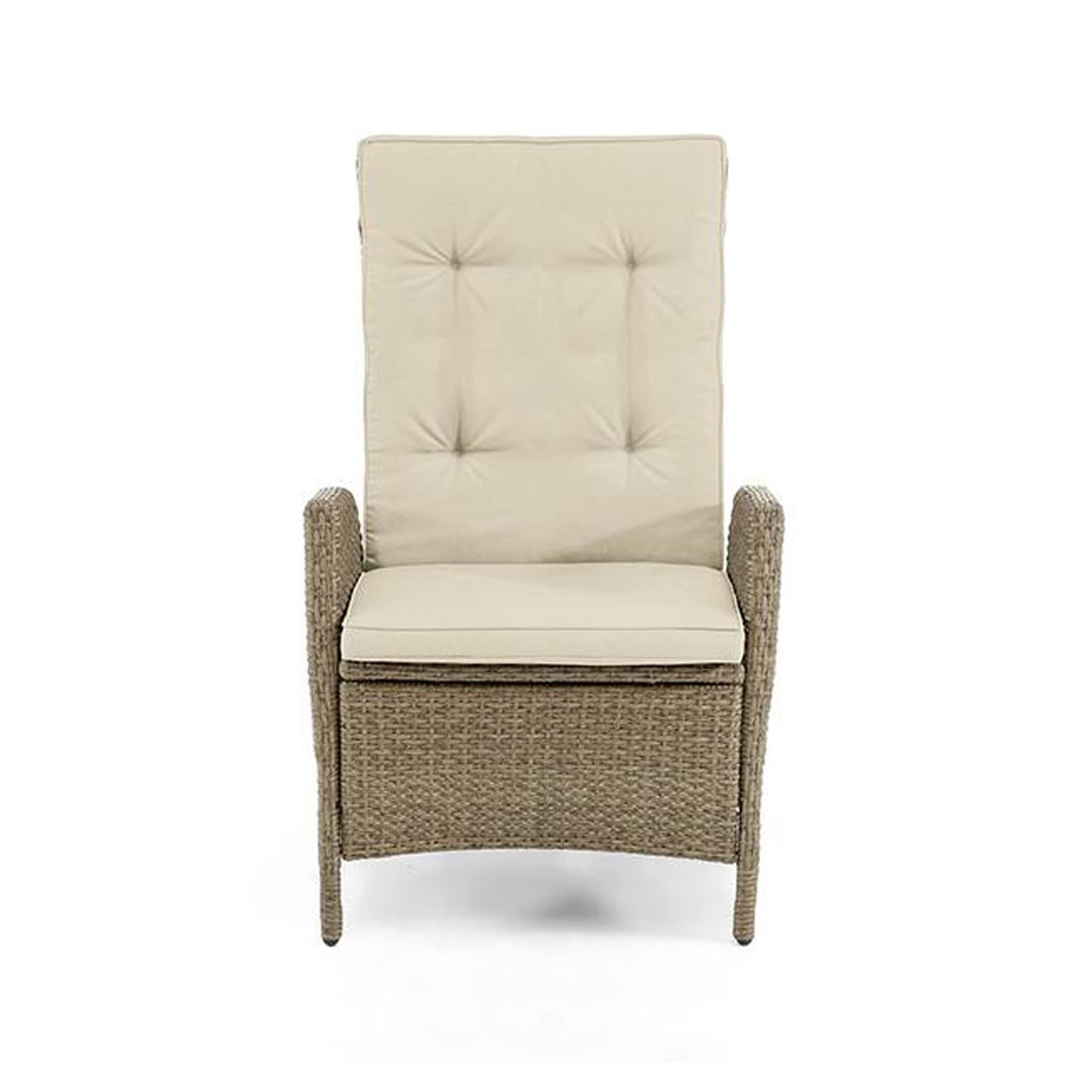 Alt View 1. Manhattan Lane - Ankia 25 Inch Outdoor Manual Reclining Chair, Set of 2 - Beige, Brown.