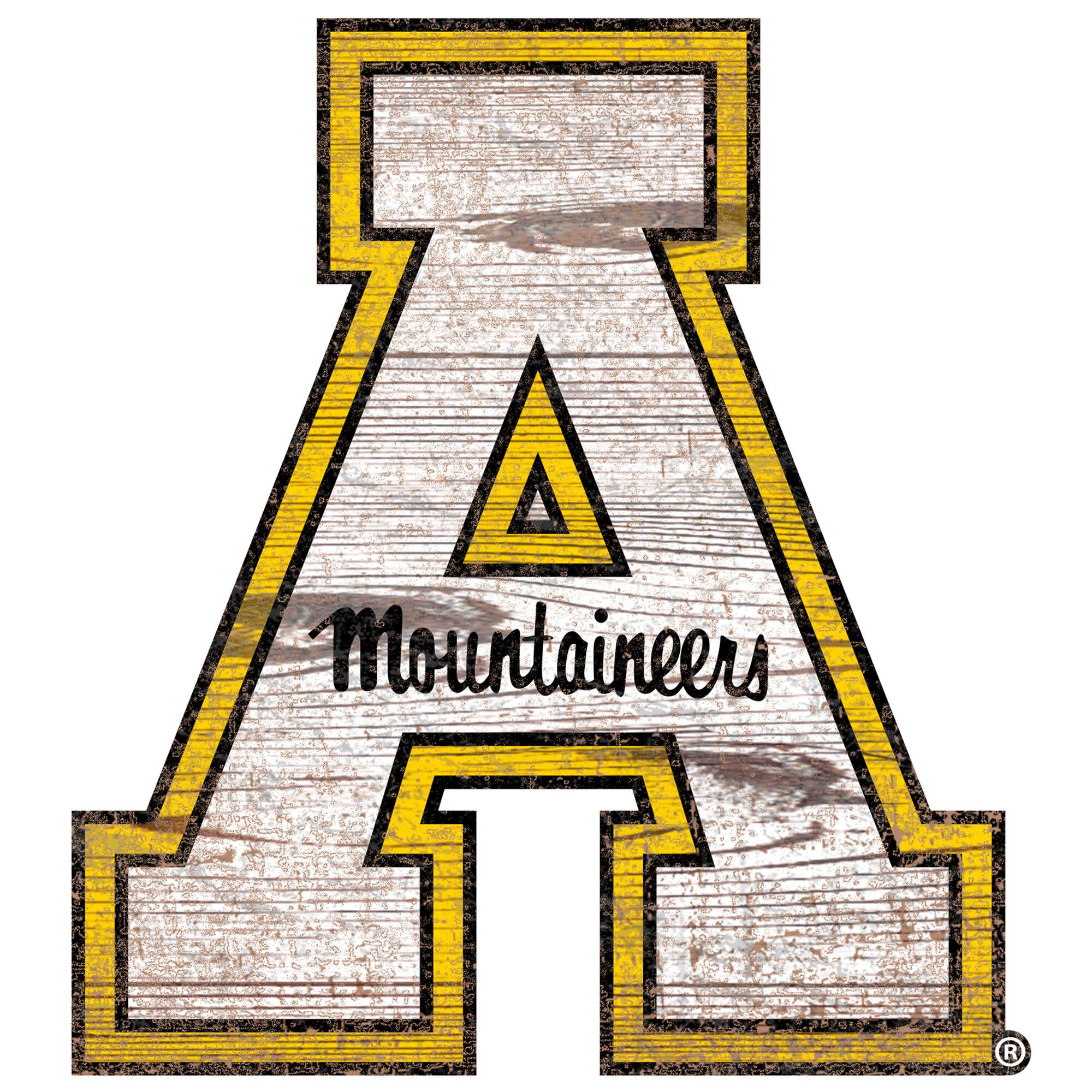 Appalachian State Mountaineers Distressed Logo Cutout Sign