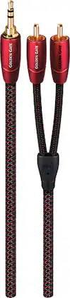 AudioQuest - Golden Gate 4.9' 3.5mm-to-RCA Audio Cable - Red