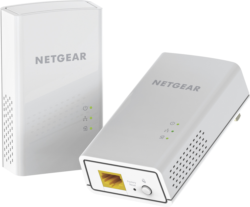 Angle View: NETGEAR - Powerline 1000 Network Extender - White