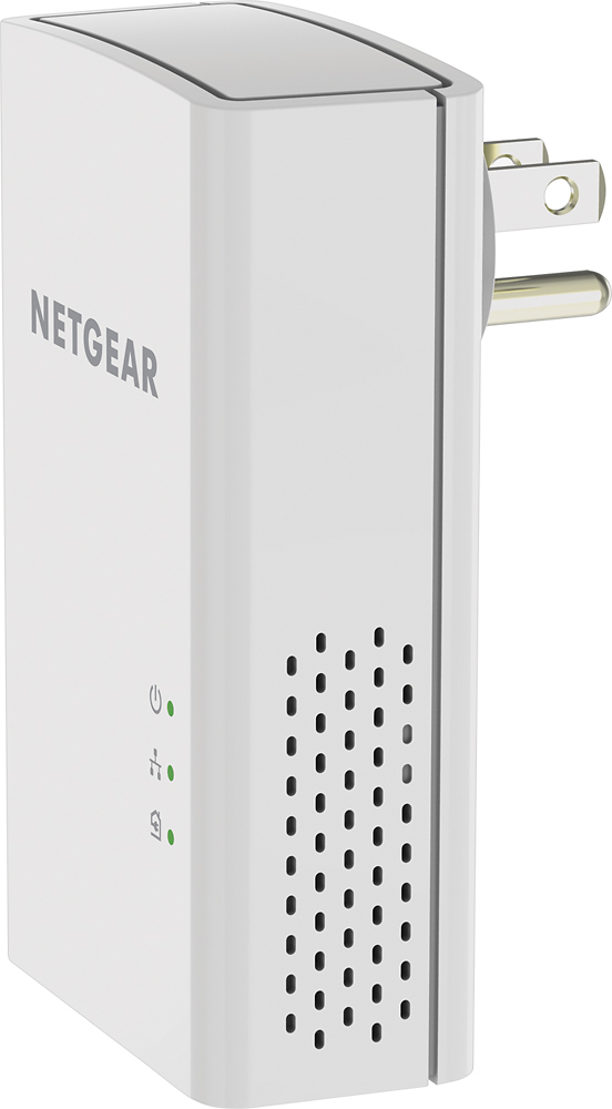 Left View: NETGEAR - Powerline 1000 Network Extender - White