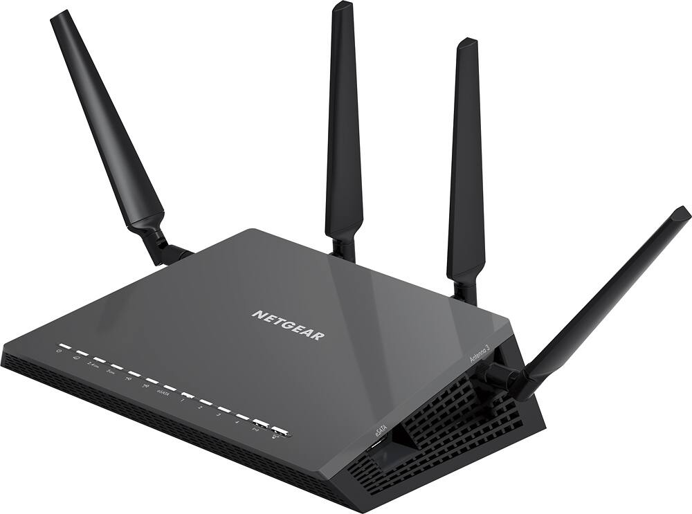 Left. NETGEAR - Nighthawk X4S Wireless-AC Dual-Band Wi-Fi Router.