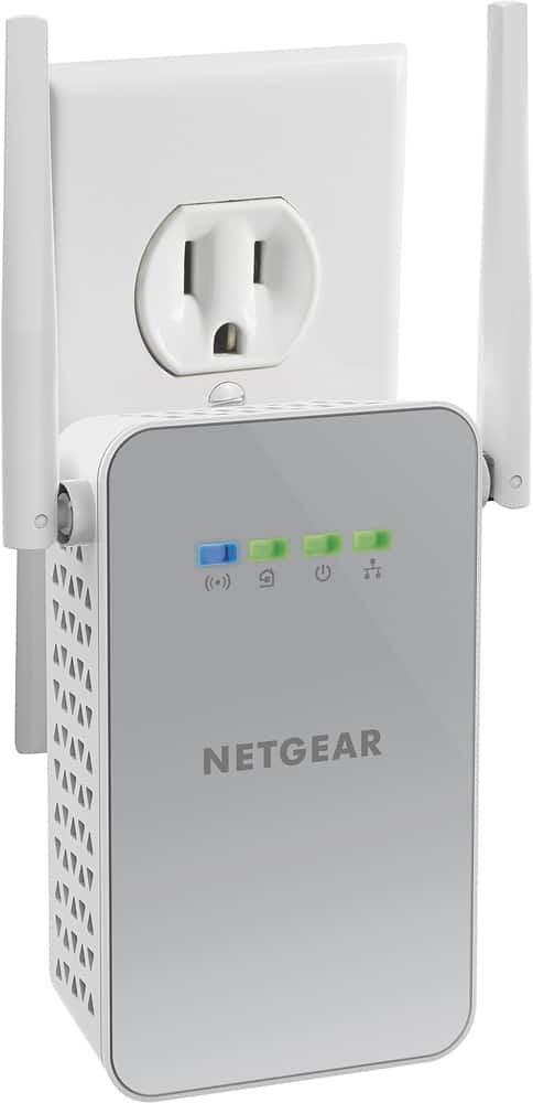 Alt View 13. NETGEAR - Powerline AC1000 Wi-Fi Access Point and Adapter - White.