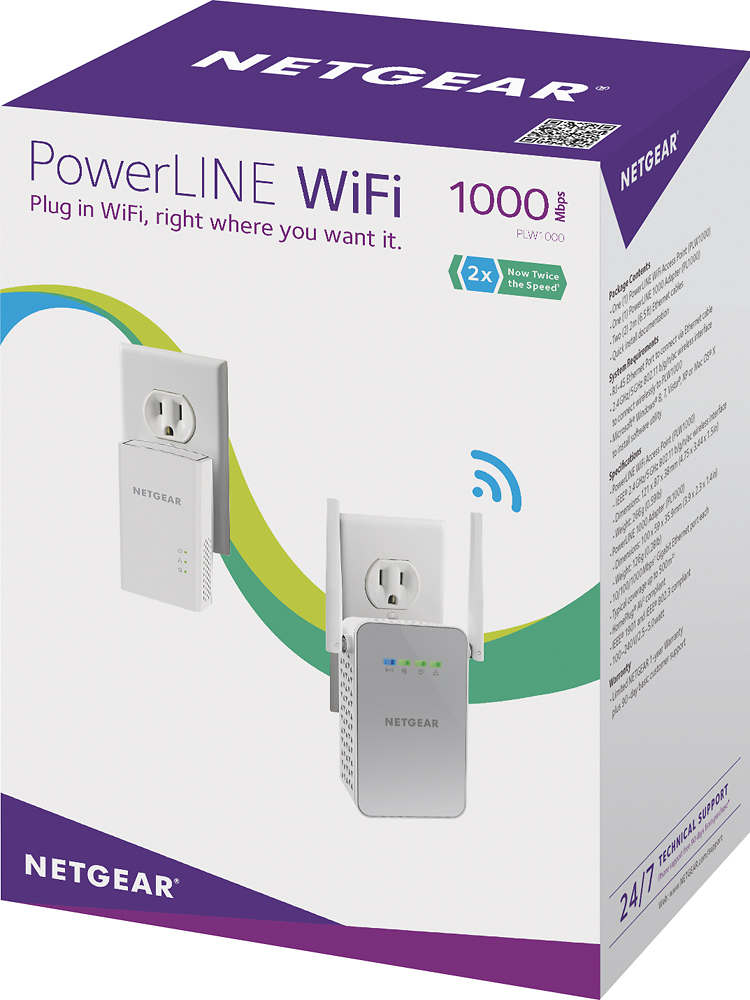 PLW1000-100NAS Retail Box !!! Netgear PowerLINE 1000 Access Point & Adapter 