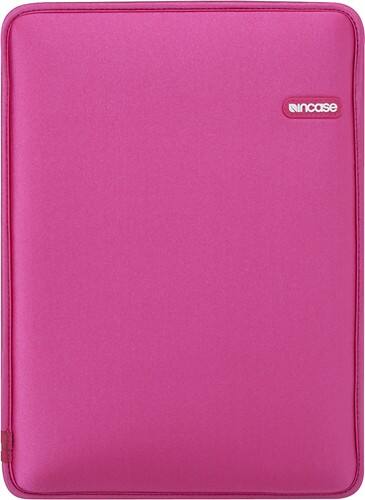 Front Standard. Incase - Neoprene Sleeve Plus Laptop Sleeve for 13" Apple® MacBook® Air - Fuchsia.