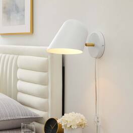 Briana Swivel Wall Sconce by Modway - White