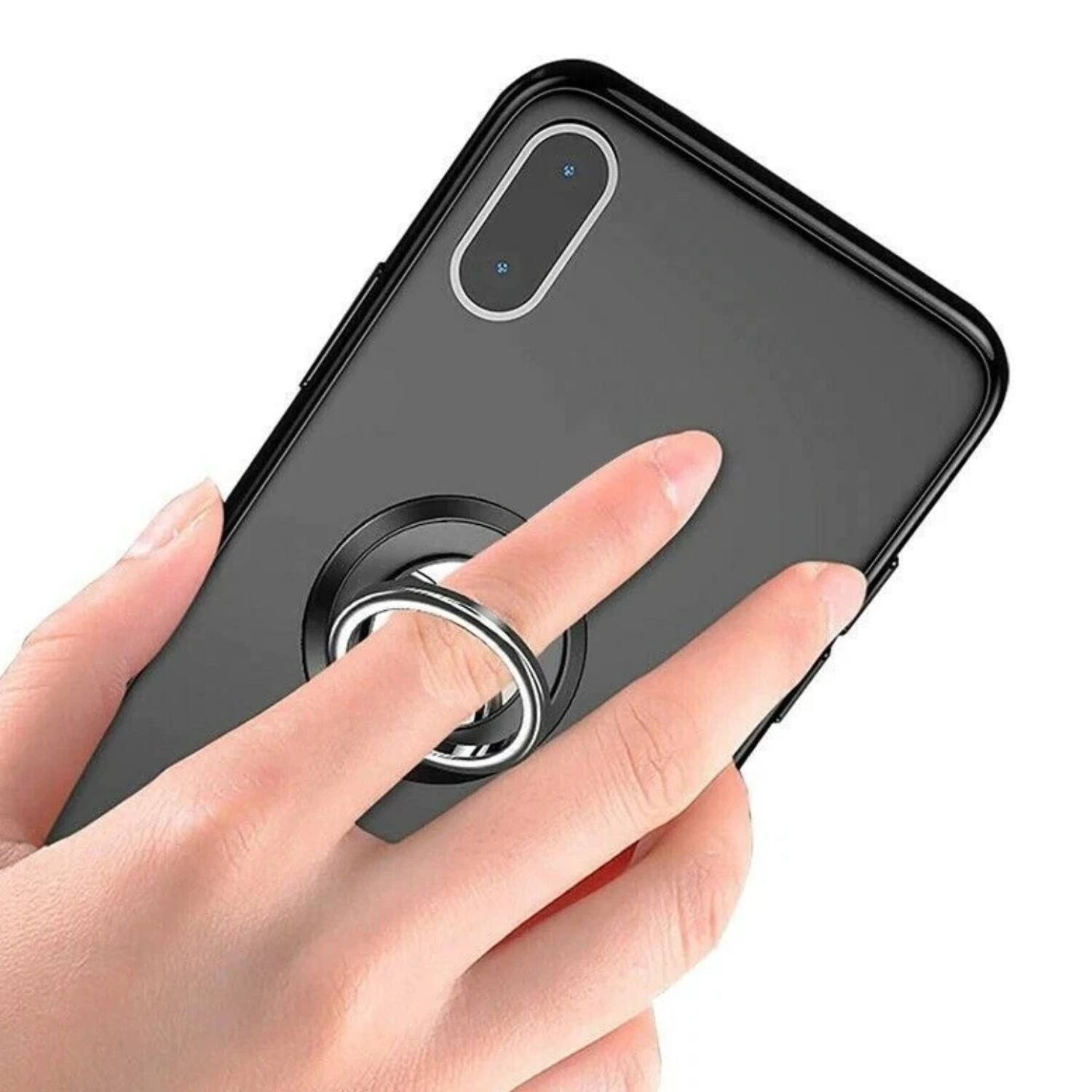 Angle. Stock Preferred - Finger Ring Holder Stand Grip 360° Rotating Blue - Blue.