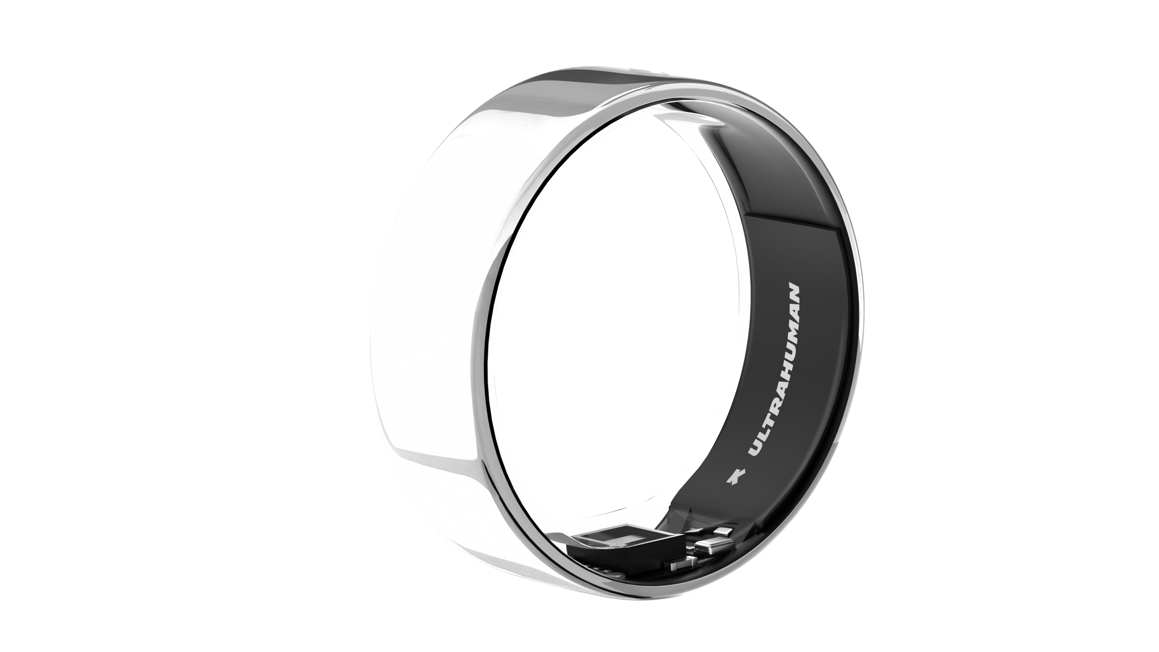 Alt View 6. Ultrahuman - Ring AIR - Smart Ring - Size Before You Buy - Size 14 - Space Silver.