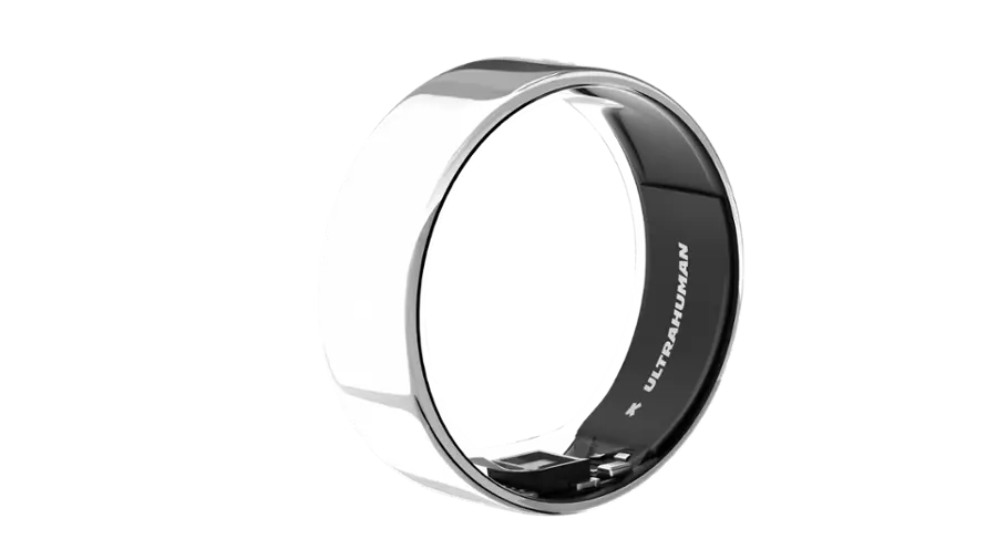 Alt View 5. Ultrahuman - Ring AIR- Smart Ring - Size Before You Buy - Size 5 - Space Silver.