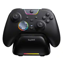 EasySMX - X05 Pro Wireless Gaming Controller with Charging Dock, Hall Effect Sticks, 1000Hz Polling, PC/Switch/iOS/Android - Black