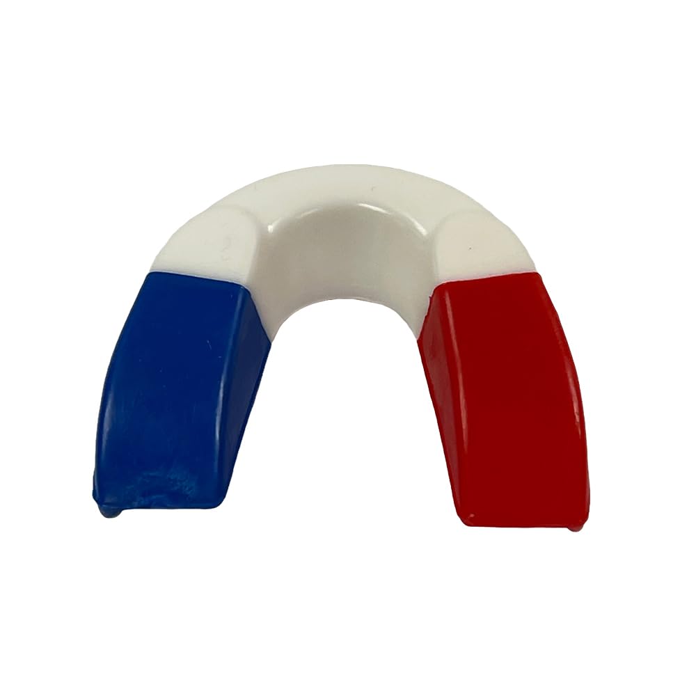 Alt View 4. Amber Sporting Goods - Custom Fit Sports Mouthpiece for MMA & Boxing, Comfortable Protection, Red/White/Blue – Pack of 100 - Red/White/Blue.
