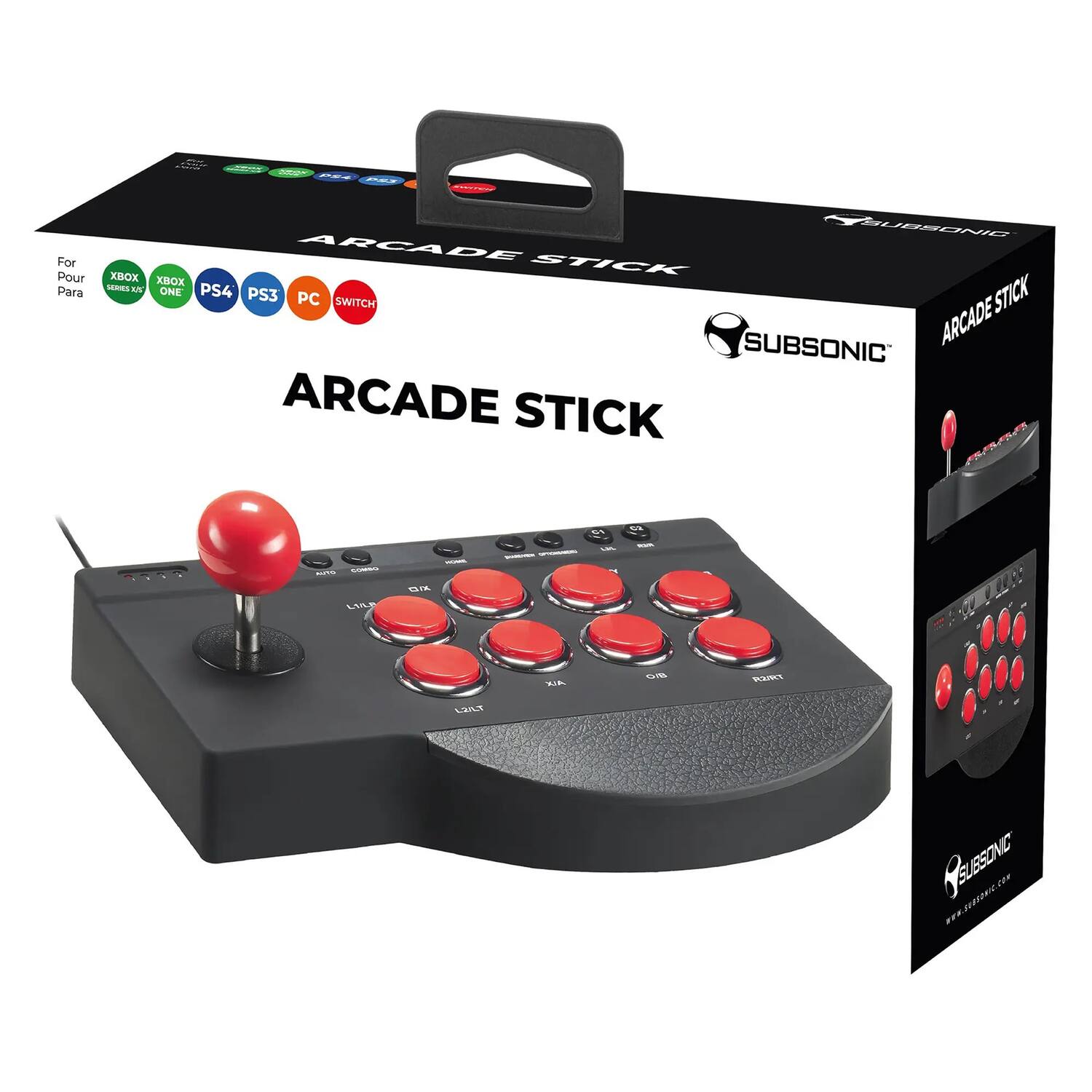 For Pour Para AUSONIE ARCADE STICK XBOX XBOX ONE PS4 PS3 PC SWITCH STICK SUBSONIC ARCADE STICK