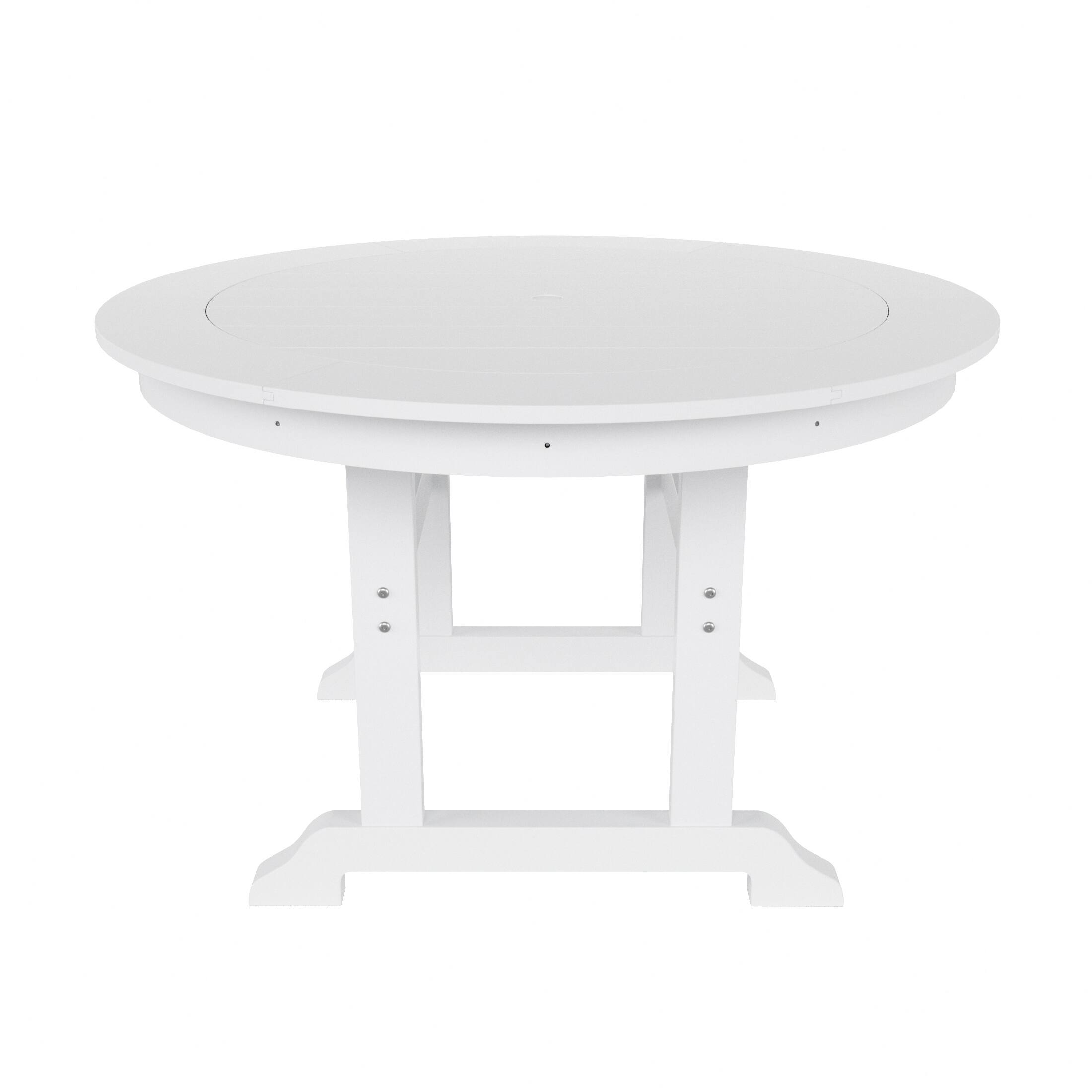 Back. WestinTrends - WestinTrends Malibu 47" Outdoor Patio Round Dining Table - White.