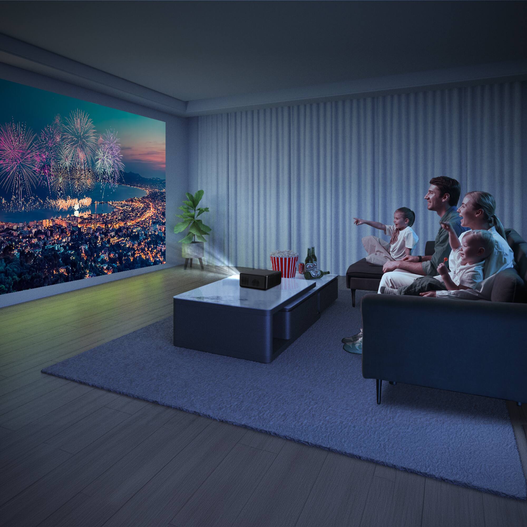 Alt View 12. Vankyo - V700 Neo 1080P Projector with Google TV and Dolby Audio Full HD - Gray.