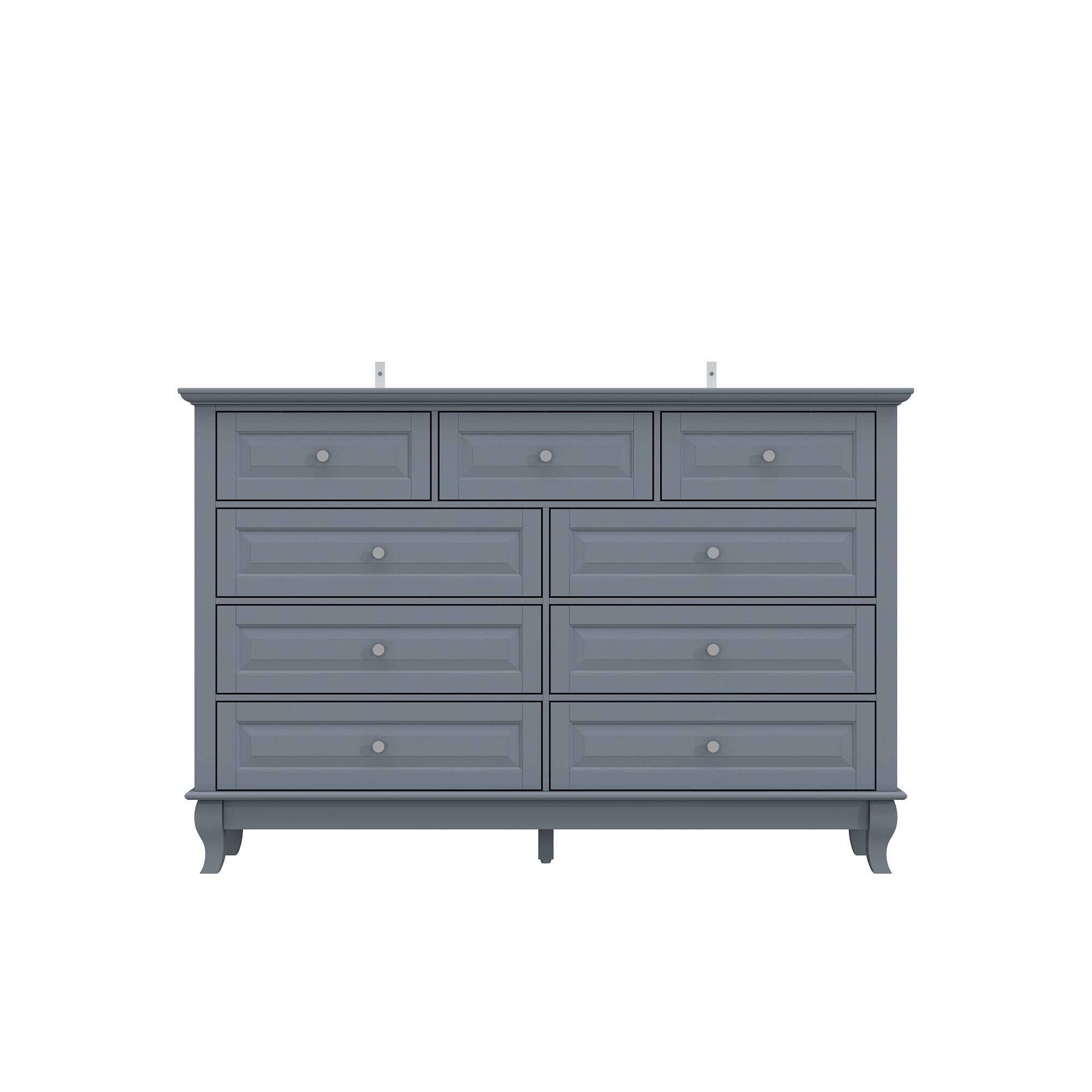Front. FUFU & GAGA - FUFU&GAGA Multi - Drawer Dresser: Smart Storage, Versatile Charm - Dark Blue.