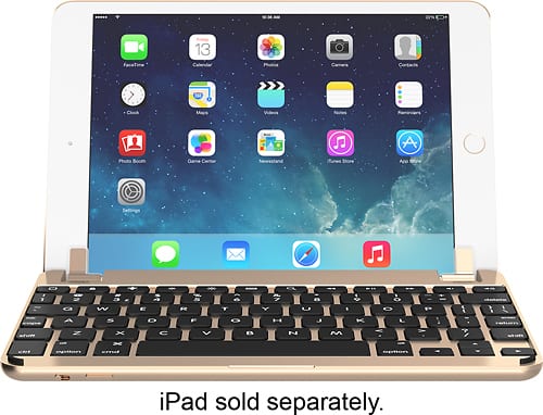 Brydge - BrydgeMini Bluetooth Keyboard for Apple® iPad® mini, mini 2 and mini 3 - Gold - Larger Front