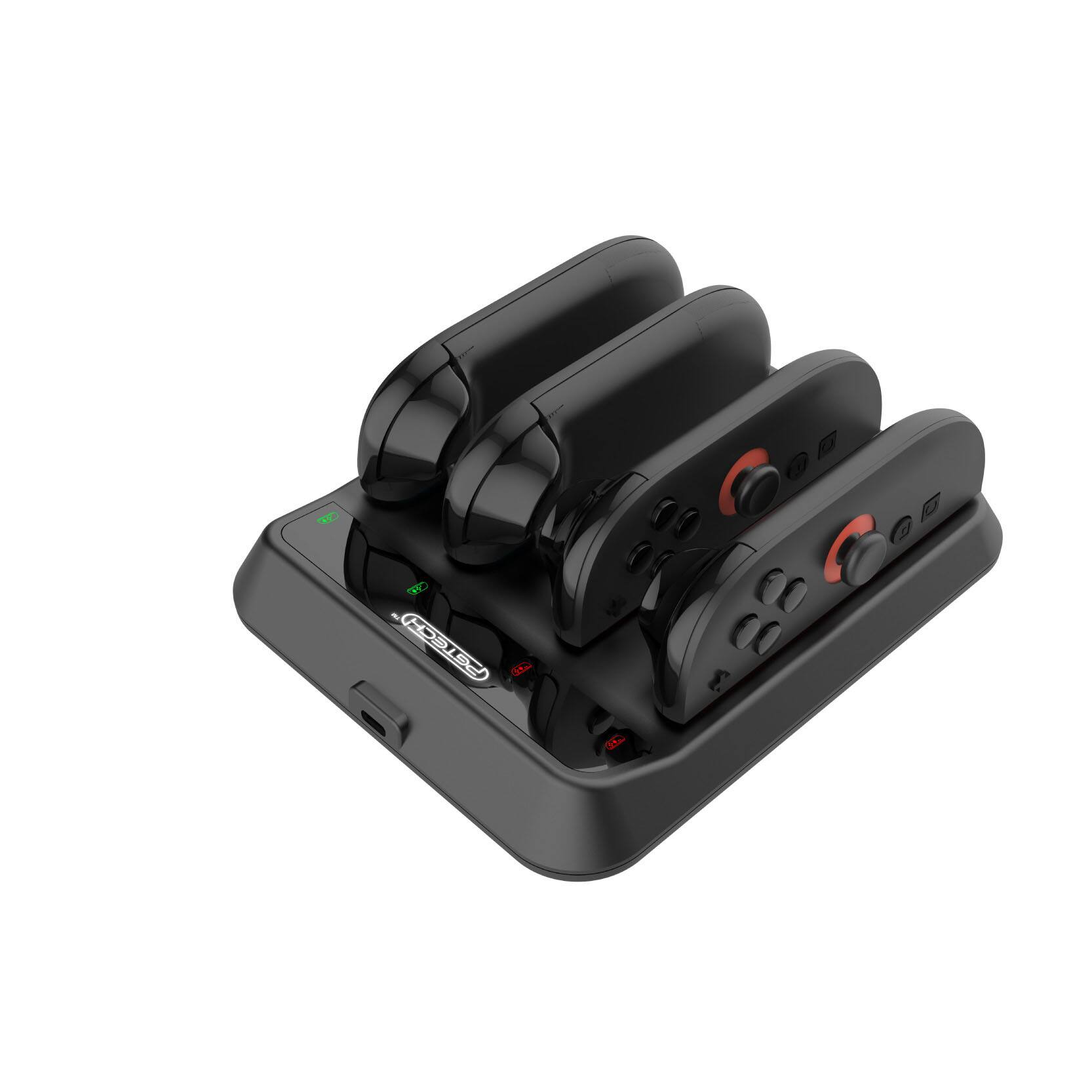 Alt View 1. Cluzine - Switch 2 Joy-Con Charging Dock NS2 Magnetic 4-in-1 Charger with LED Indicators.