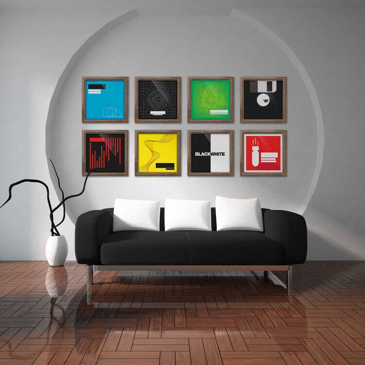 Left. Glorious - GLORIOUS 12" Vinyl Frame Set (3-Pack, Rosewood) - Brown.
