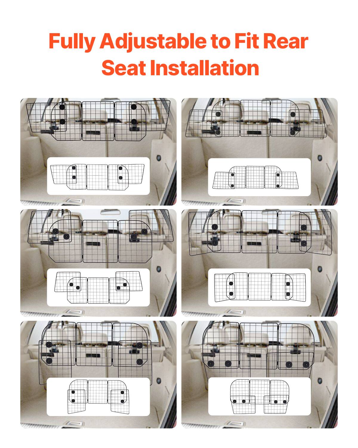 Fully Adjustable to Fit Rear Seat Installation