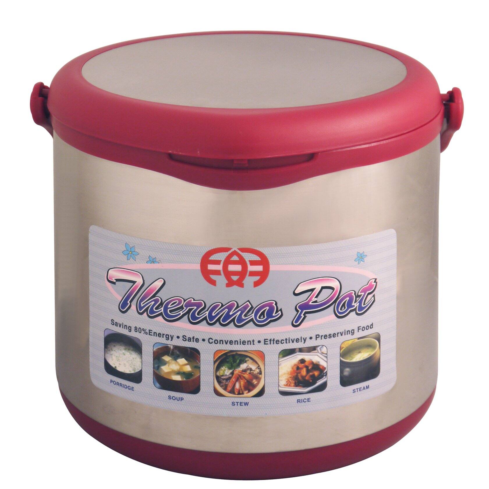 Thermo Pot  
Saving 80% Energy • Safe • Convenient • Effectively • Preserving Food  

PORRIDGE  
SOUP  
STEW  
RICE  
STEAM