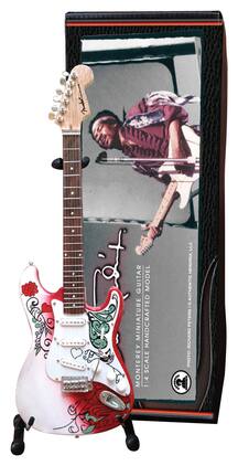 Axe Heaven - 10" Jimi Hendrix Monterey Stratocaster Guitar Model - Black/White/Red