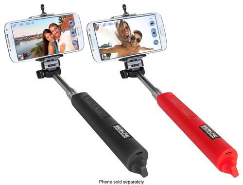 Front Zoom. Digital Treasures - Shoot 'N Share Bluetooth Selfie Sticks (2-Count) - Black/Red.