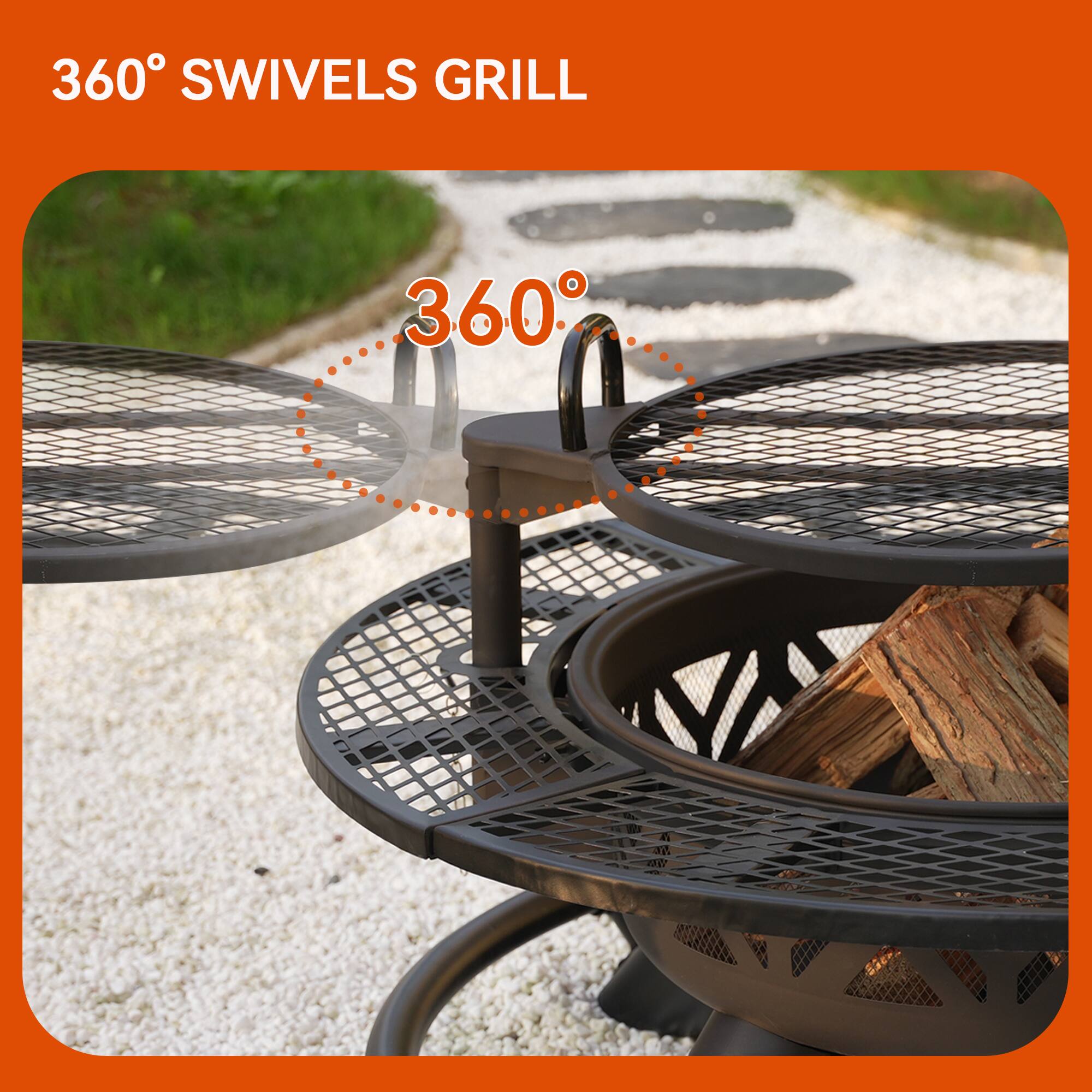 360° Swivels Grill