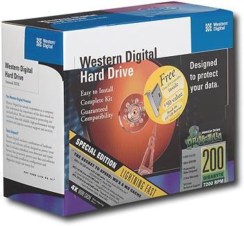 Angle Standard. Western Digital - 200GB Internal Hard Drive.