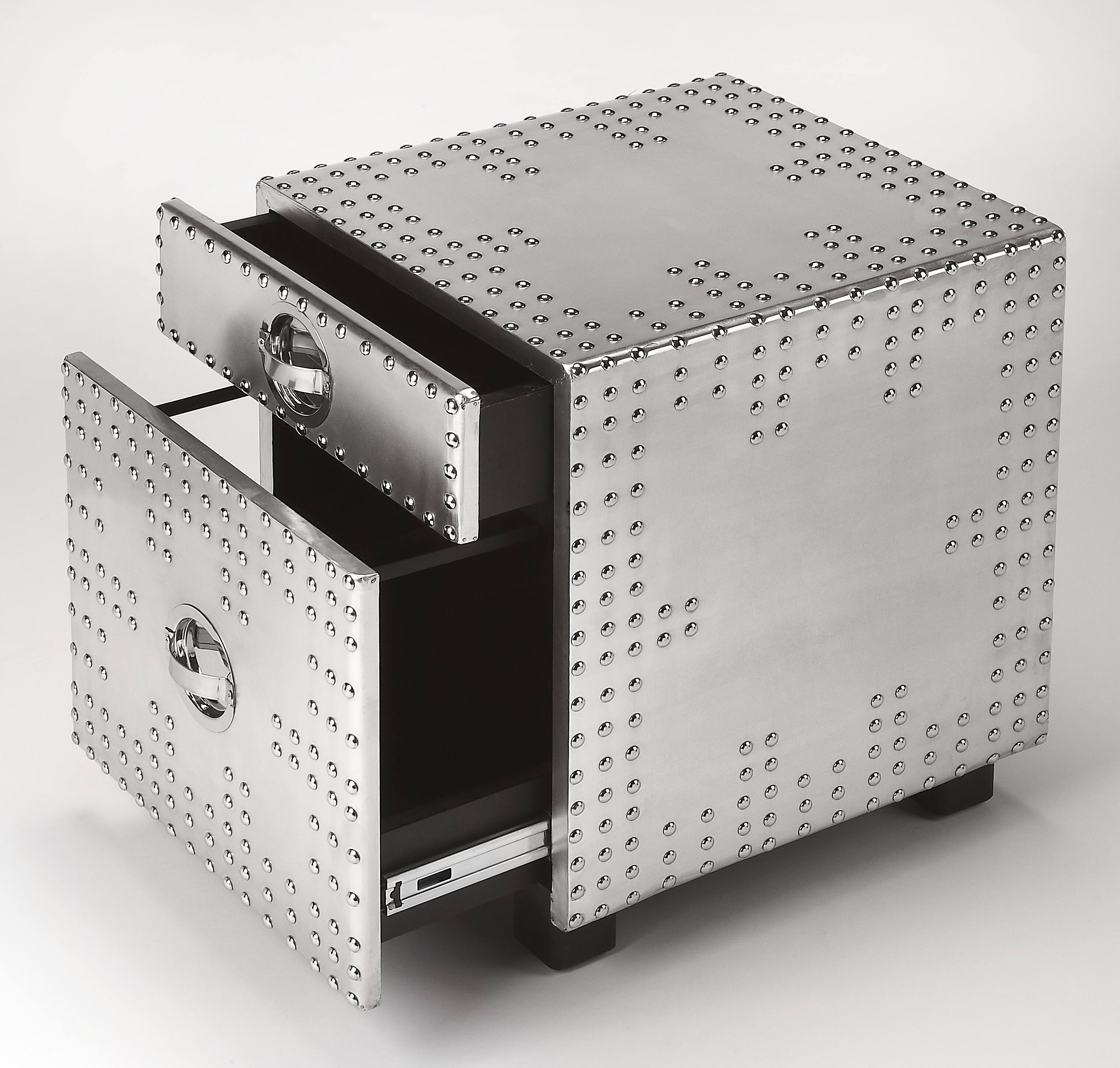 Alt View 1. Butler Specialty - Iconic 20 in. W Rectangular Metal 2 Drawer File Cabinet - Silver.