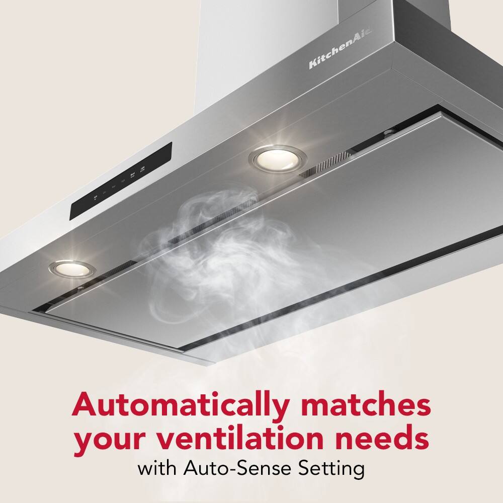 KitchenAid Automatically matches your ventilation needs with Auto-Sense Setting