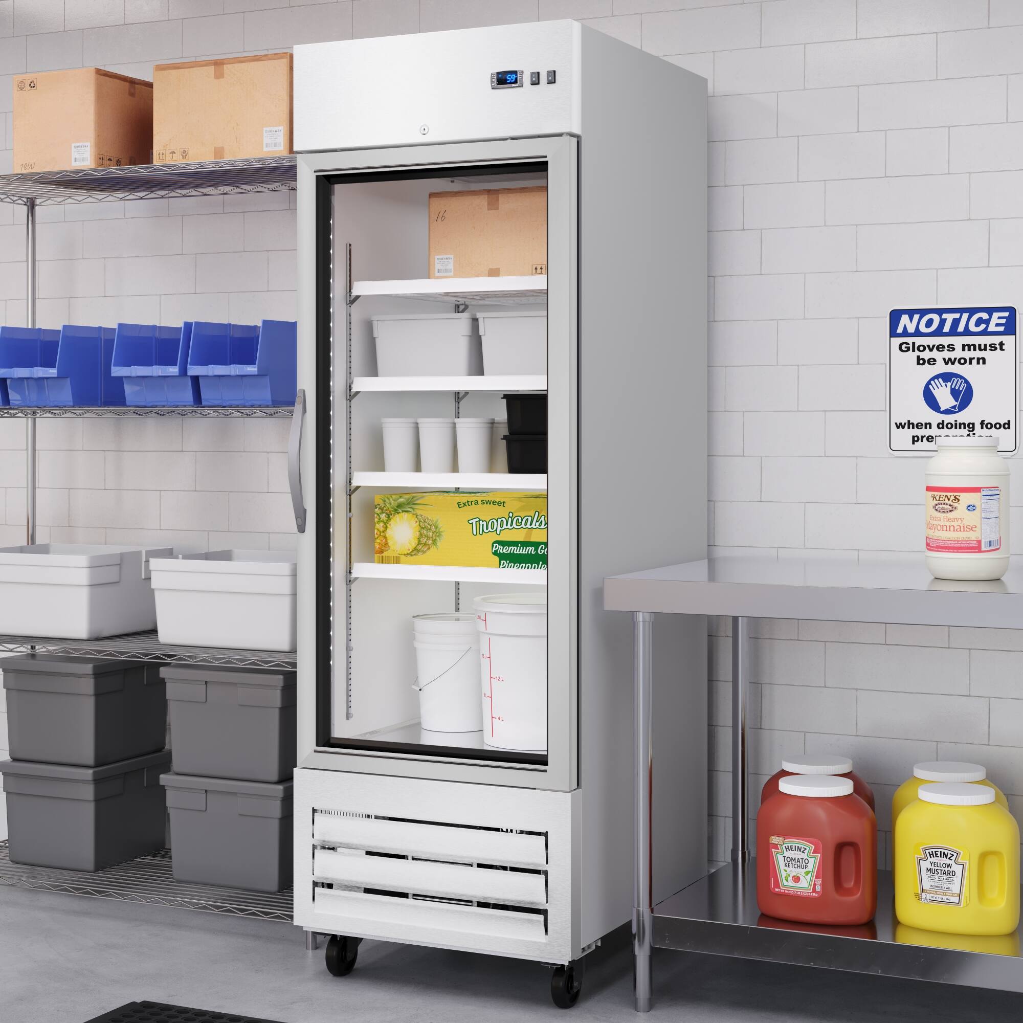 C: NOTICE Gloves must be worn when doing food prep.