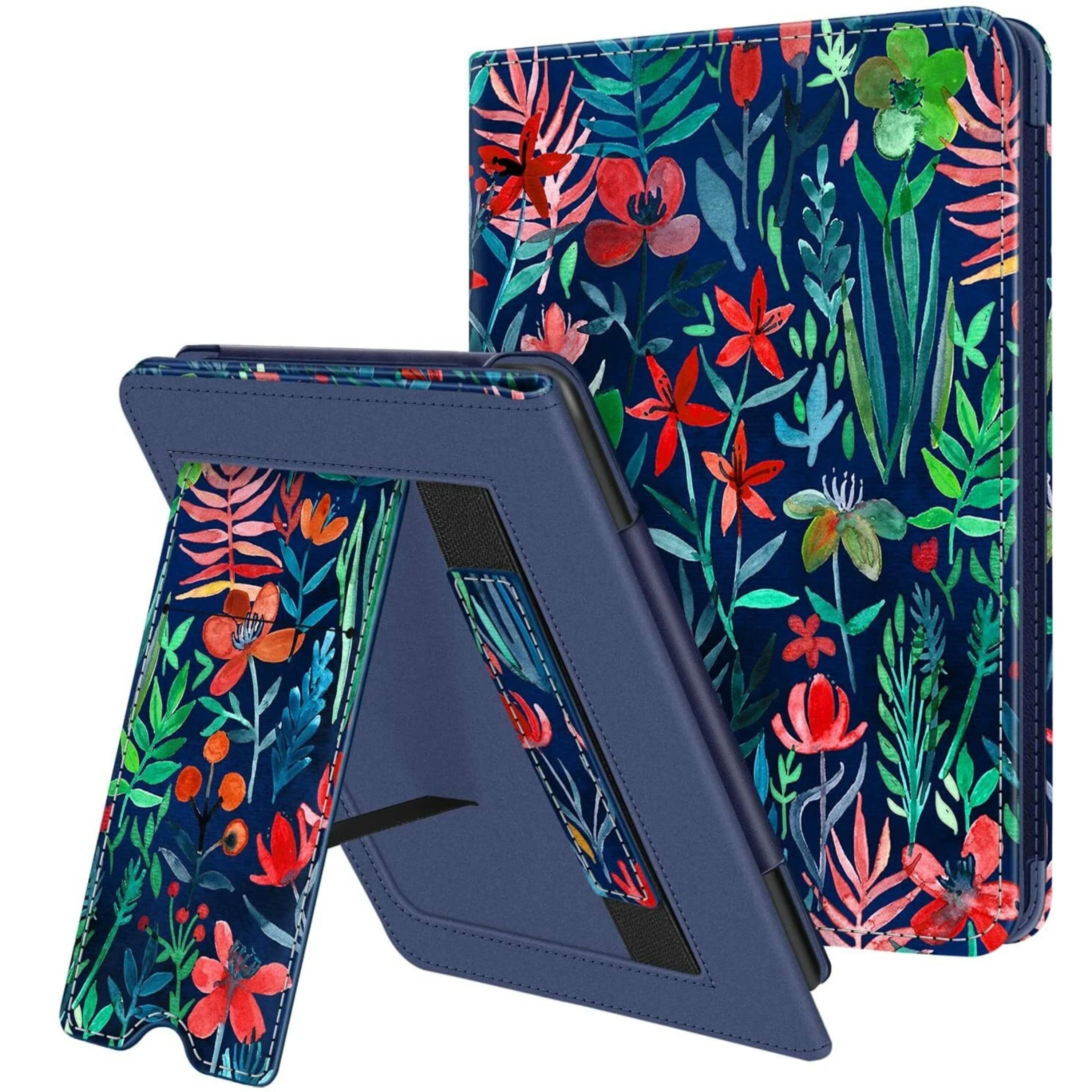 Front. Kitcheniva - Foldable Stand Cover For Kindle Paperwhite 11th 2021 With Card Slot And Hand Strap Jungle Night - Jungle Night.