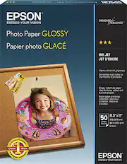 Front. Epson - Glossy Photo Paper - White.