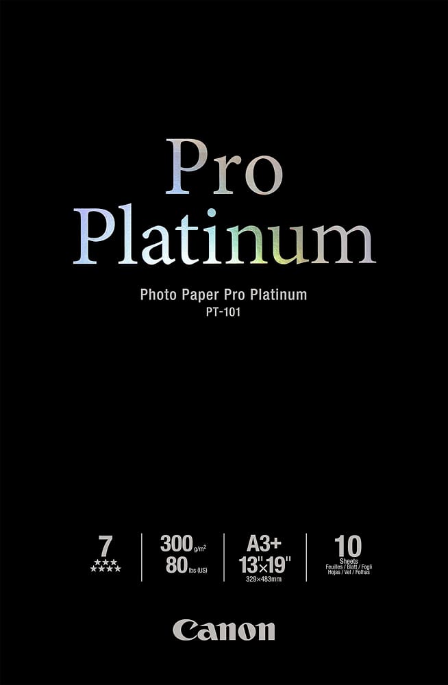 Canon - PT-101 Pro Platinum Glossy Photo 13" x 19" 10-count Paper - White - Front_Zoom