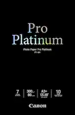 Front. Canon - PT-101 Pro Platinum Glossy Photo 13" x 19" 10-count Paper - white.